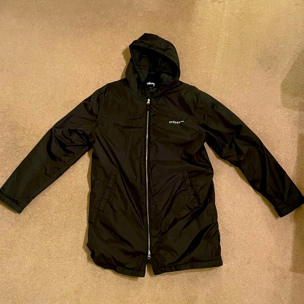 Stussy International Long Windbreaker/Coat (Black)